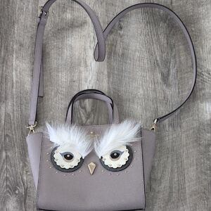 Kate Spade Owl Design Crossbody Bag in Gray